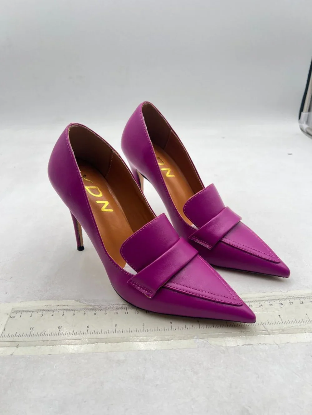 YDN Purple Stiletto High Heel Pumps Slip on Pointed Toe Loafers All Season Shoes